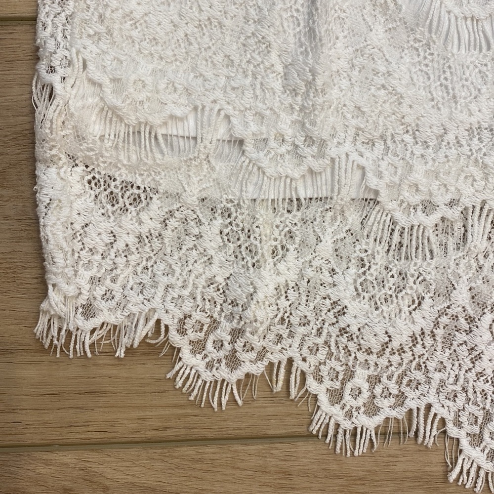 Free People | Day Dreamer | White Lace Mini Dress Bridal Shower Bachelorette - Picture 12 of 16